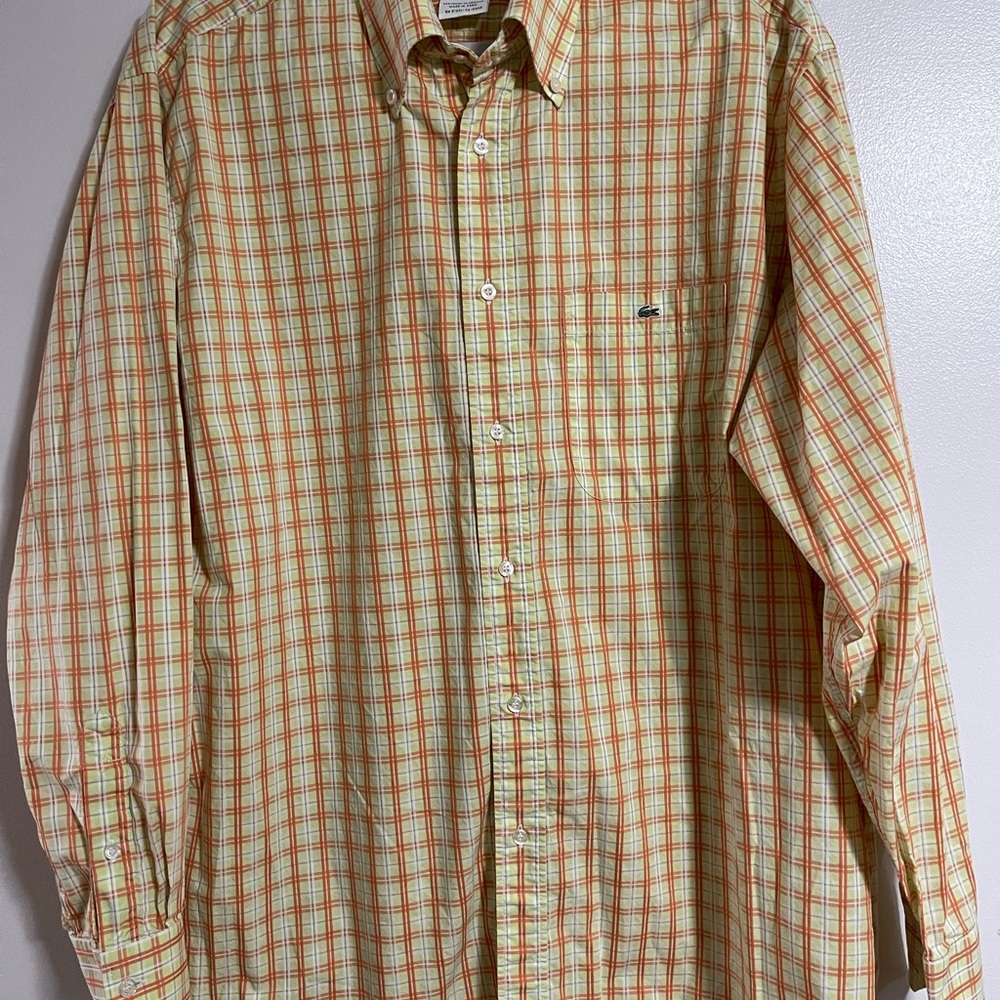 Lacoste button down mens shirt XL